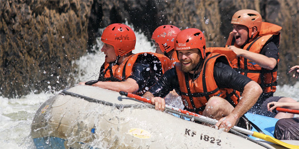 River rafting on the zambezi river