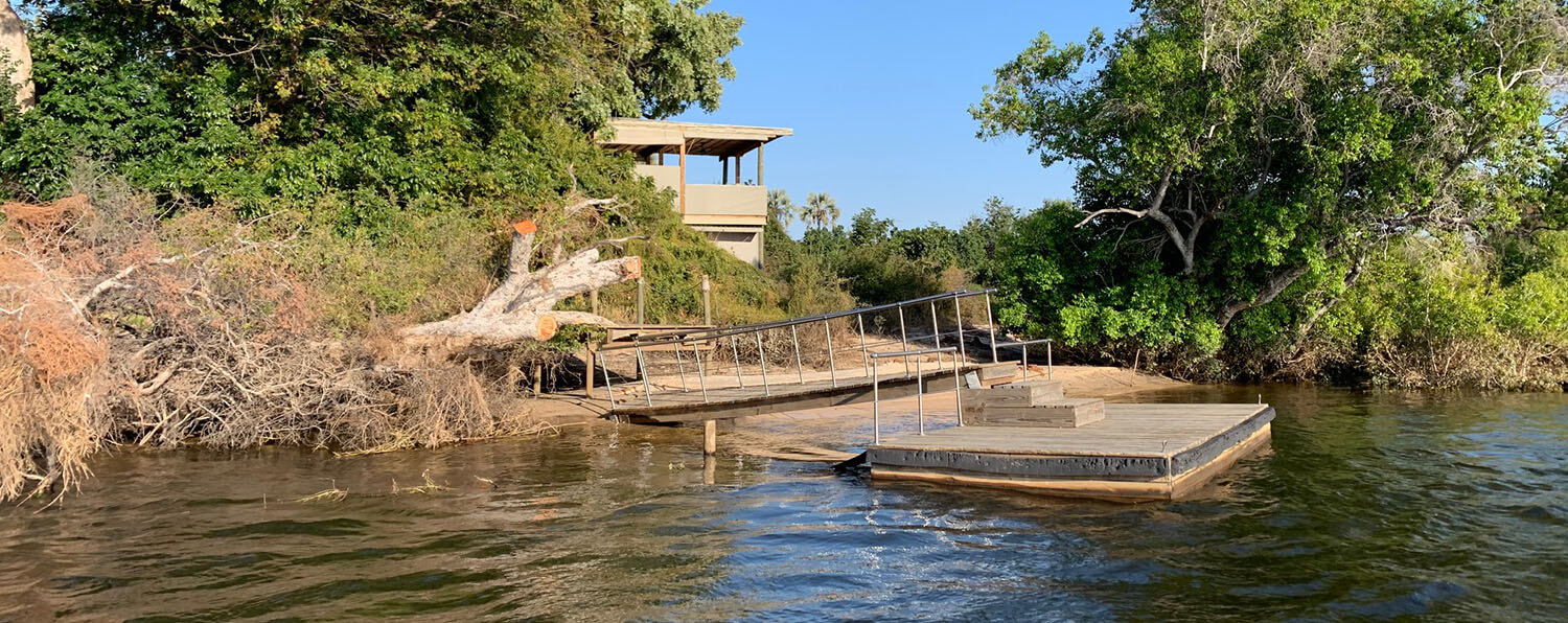 Image of the damaged jetty caused by a Bull Elephant