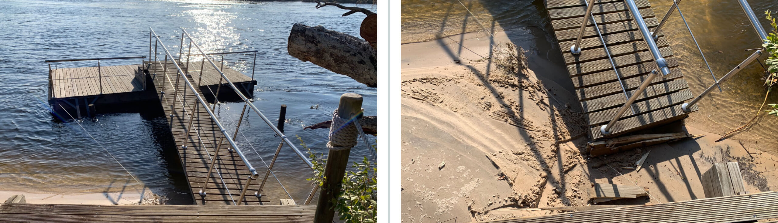 Pictures of damaged Jetty from an Elephant Bull